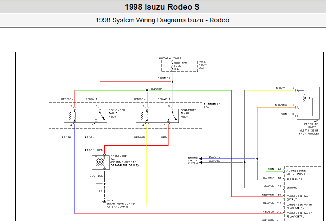 1998年竞技者空调电路图