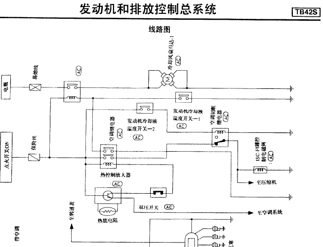 日产途乐Y61 TB42S型发动机电路