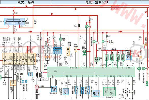 比亚迪福莱尔发动机电路图