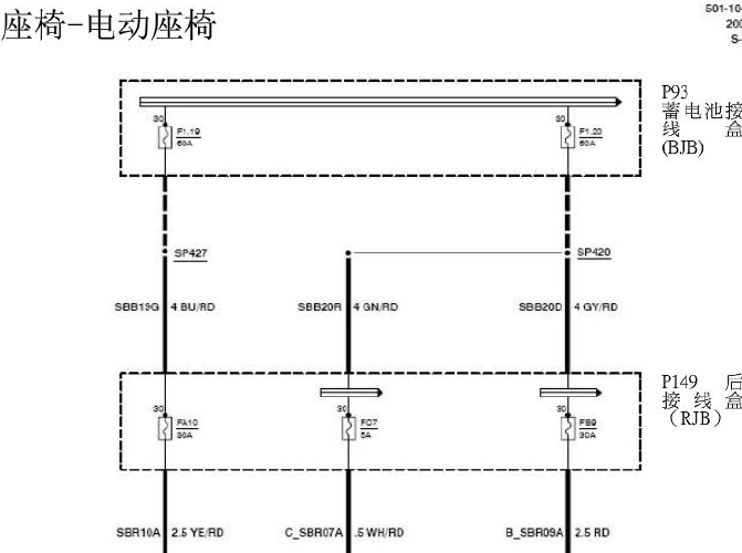 07年福特S-MAX 座椅电路