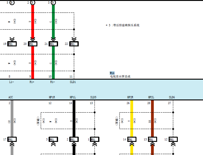 14年丰田兰德酷路泽 电视显示屏相关电路