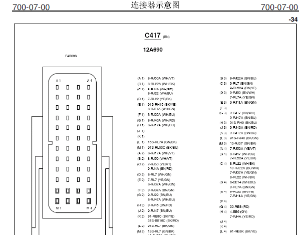 福克斯1.8发动机端子图