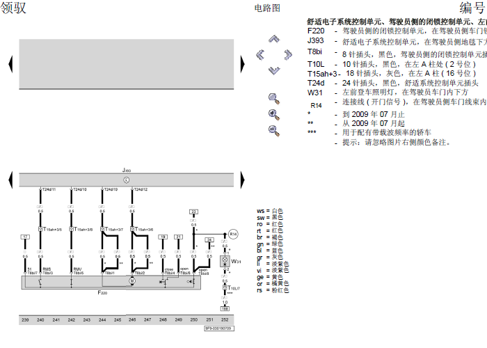 07年大众帕萨特领驭 舒适系统电路