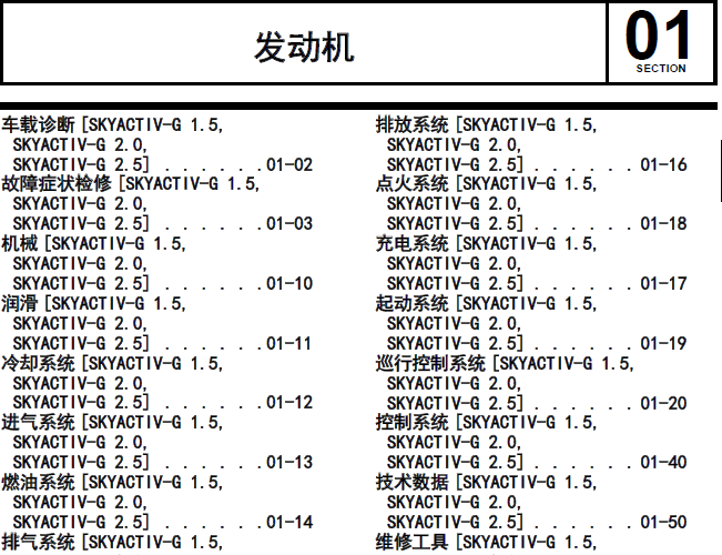 14年马自达3昂克塞拉 发动机控制系统维修