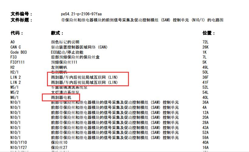 13年GLK300 SAM控制系统电路