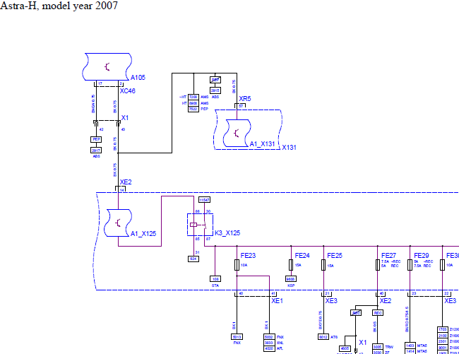 07年欧宝雅特 电源分配电路