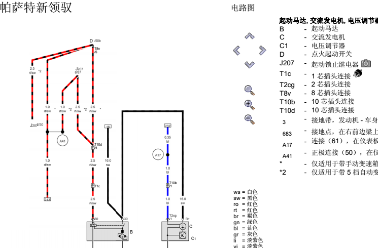 帕萨特CED发动机电路图