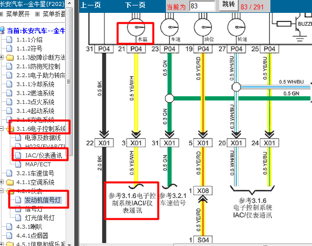 10年长安金牛星 水温表相关电路