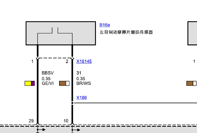 宝马325I刹车片电路图