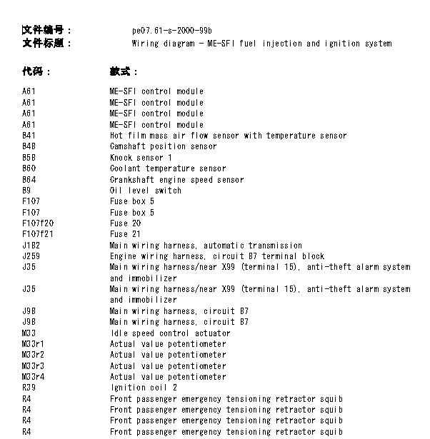 04年奔驰唯雅诺点火线路