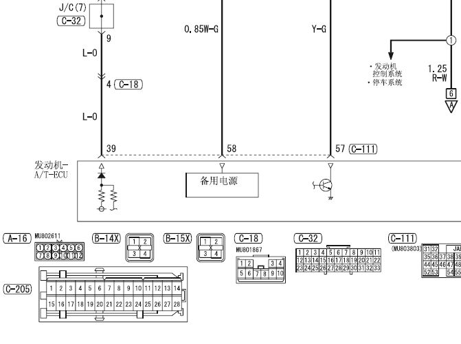 三菱格蓝迪 变速箱电路资料