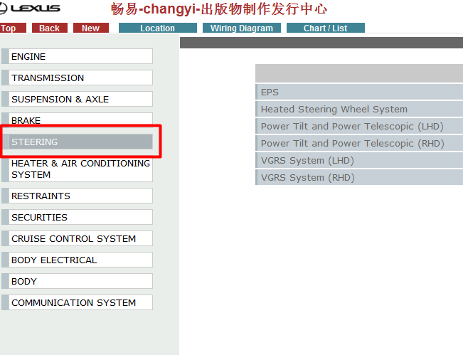 07年雷克萨斯LS460 转向相关电路
