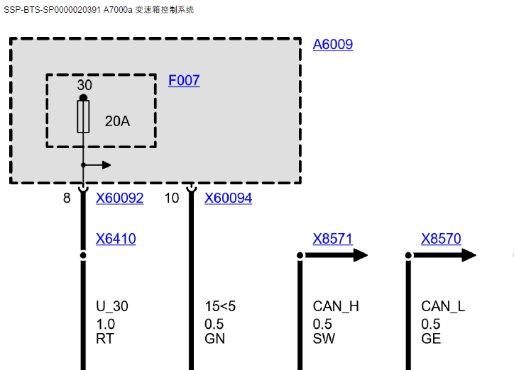 宝马X5变速箱电路图