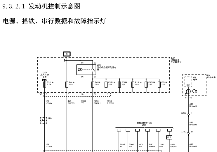 15年科鲁兹L3G发动机电路图
