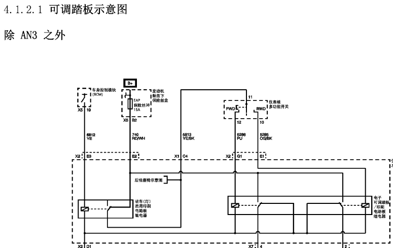 10年凯雷德电动踏板电路图