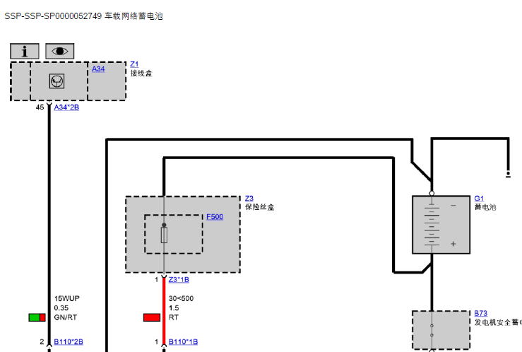 750LI保险丝蓄电池电路图