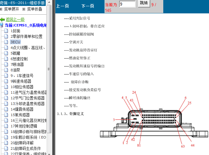 11年奇瑞E5 477发动机端子图