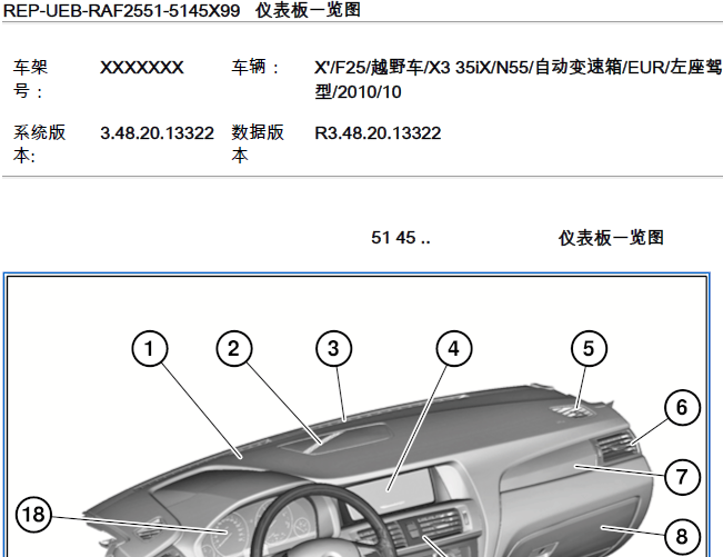 10年宝马X3 仪表相关拆装