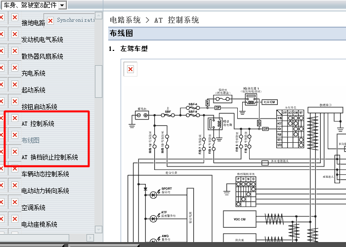 10年斯巴鲁森林人 AT电路