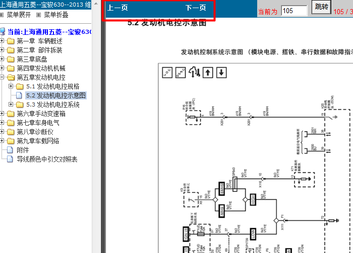 14年五菱宝骏630 发动机电路