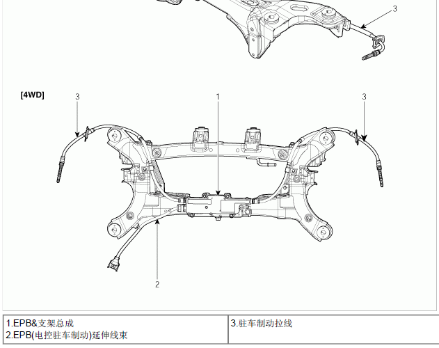13年现代胜达 驻车制动维修资料