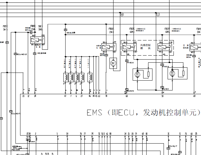 06年奇瑞A520 发动机ECU电路