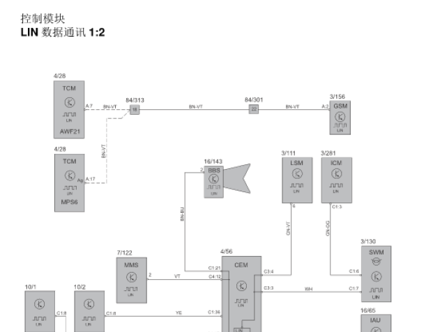 沃尔沃V40全车电路图