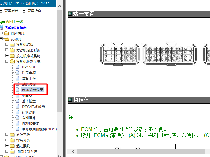 11-12年阳光发动机端子图