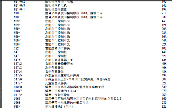 11年唯雅诺车窗电路图