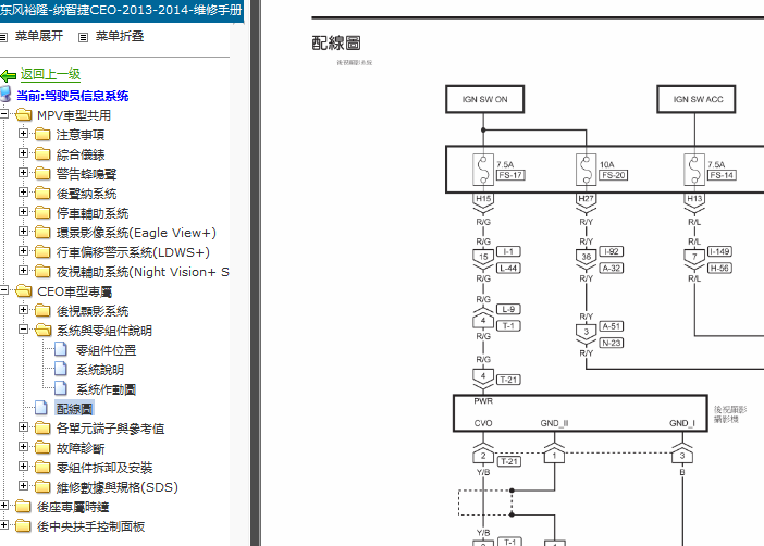 13年纳智捷CEO 摄影机相关电路