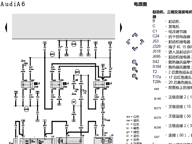 05年奥迪A6 BBJ发动机电路