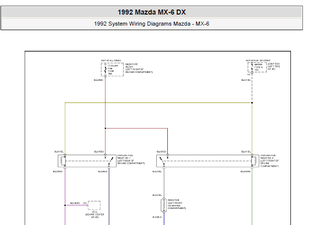 92年MX6全车电路图