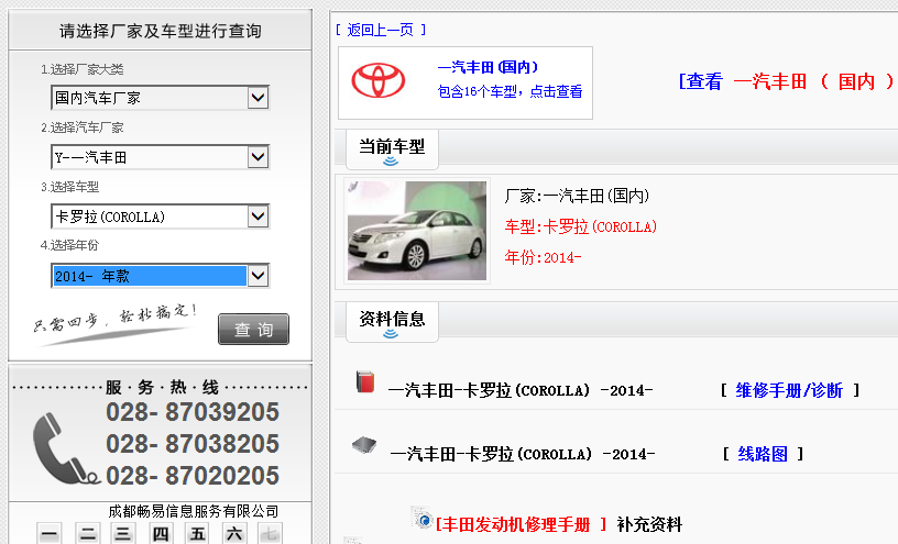 14年卡罗拉资料