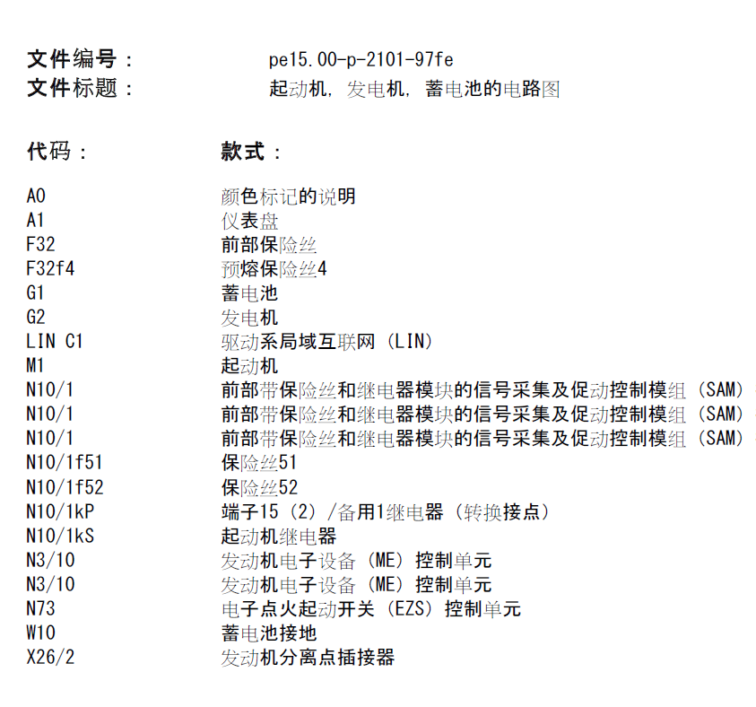 06年奔驰C230起动电路
