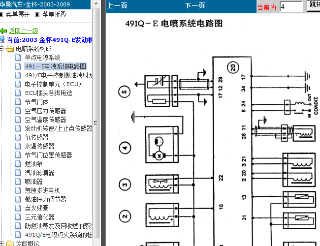金杯491QE发动机线路