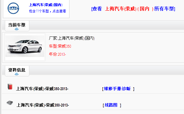 13年荣威350全车资料