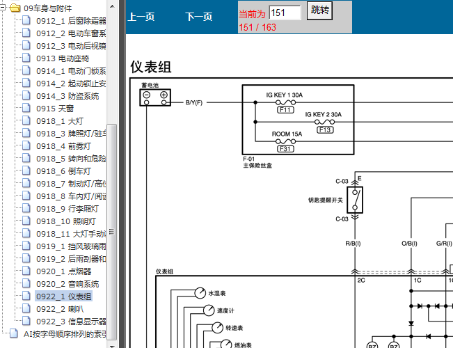 07年马自达M3 仪表电路