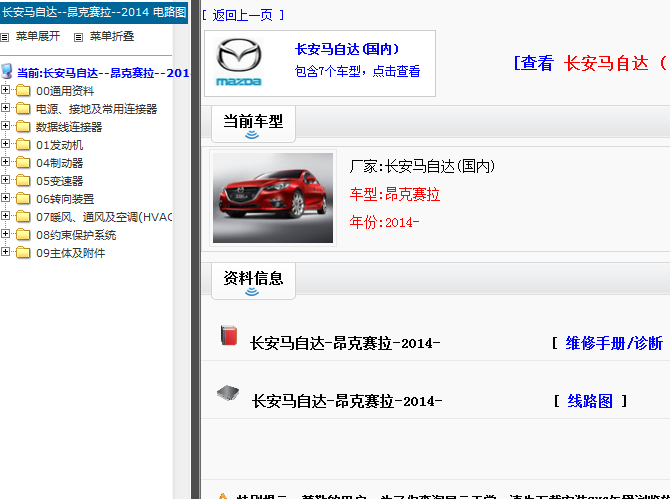 14年马自达昂克赛拉 电路资料