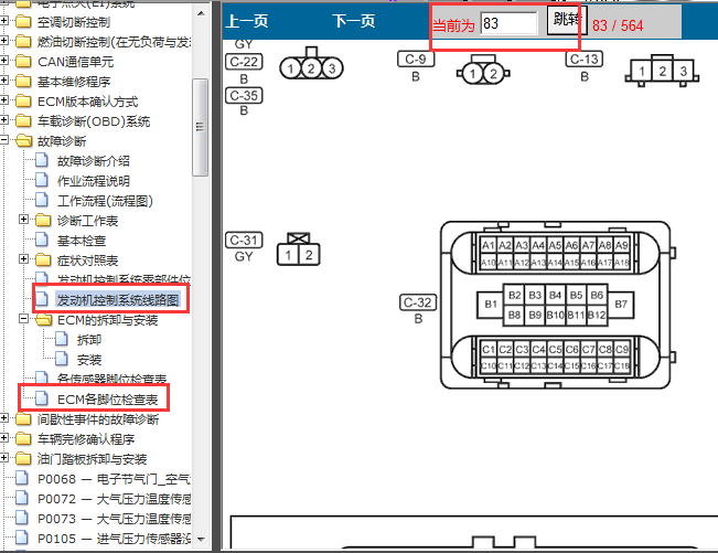 12年纳智捷大7 发动机ECM针脚资料