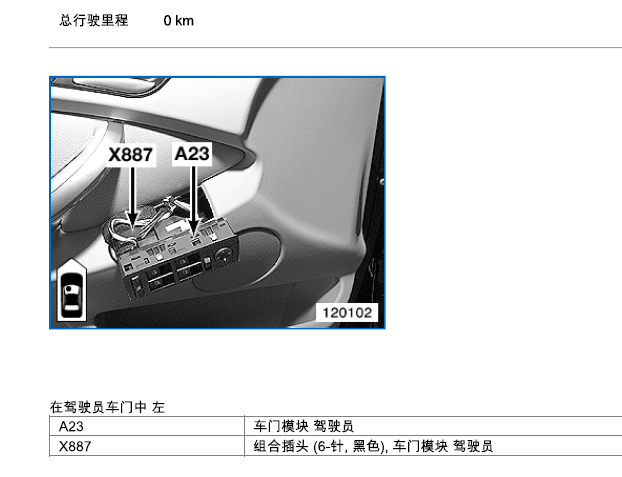 05年X5左前门控制模块