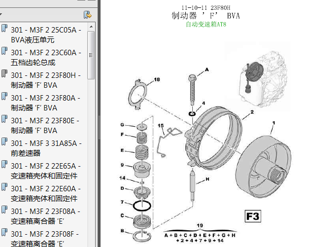 14年标致301 变速箱分解