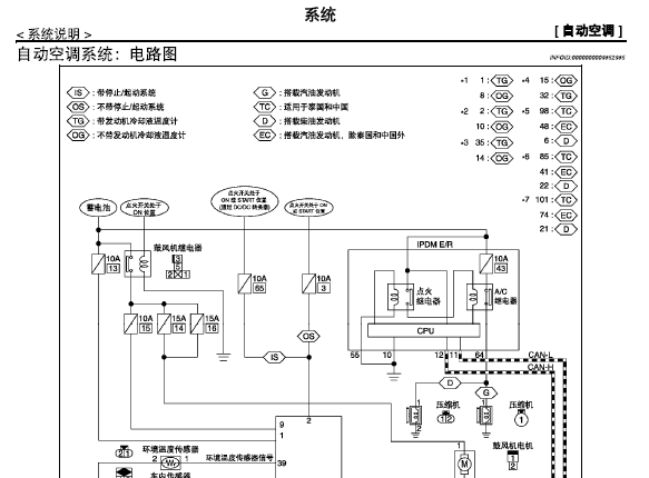 14年尼桑阳光自动空调电路图