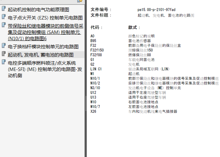 12年奔驰GLK300 起动相关电路