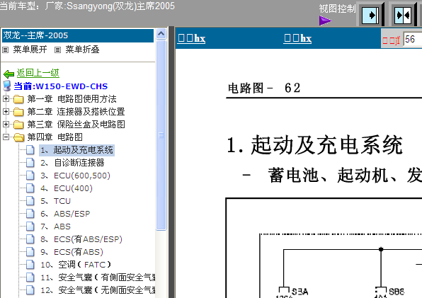 05年双龙主席发动机电路图