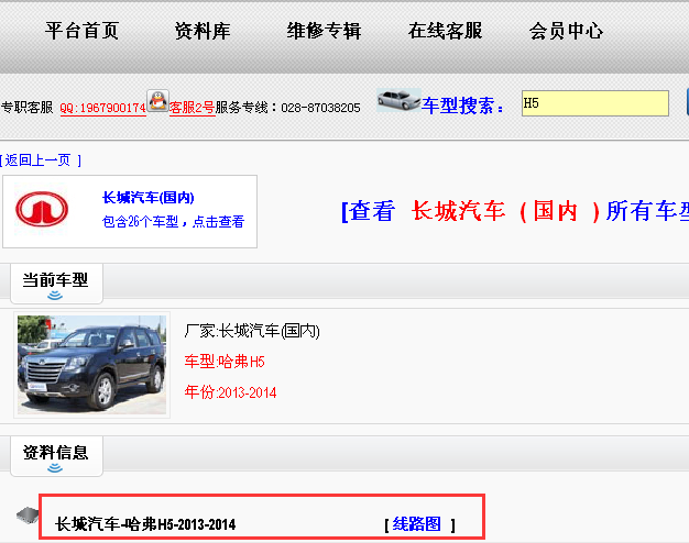 13-14年哈弗H5全车电路图
