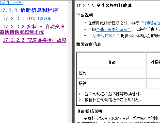 12年别克昂科雷 换挡故障资料