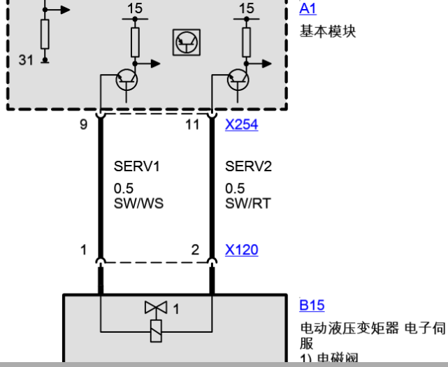 宝马Ｘ５电磁阀电路图