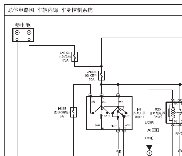 15年奔腾B50  车身控制电路
