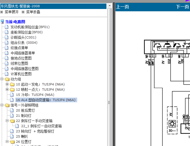 08年爱丽舍变速箱线路图