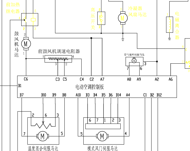 金杯阁瑞斯空调电路图